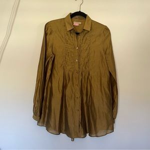 Burberry Brit Silk Tunic Green Brown
